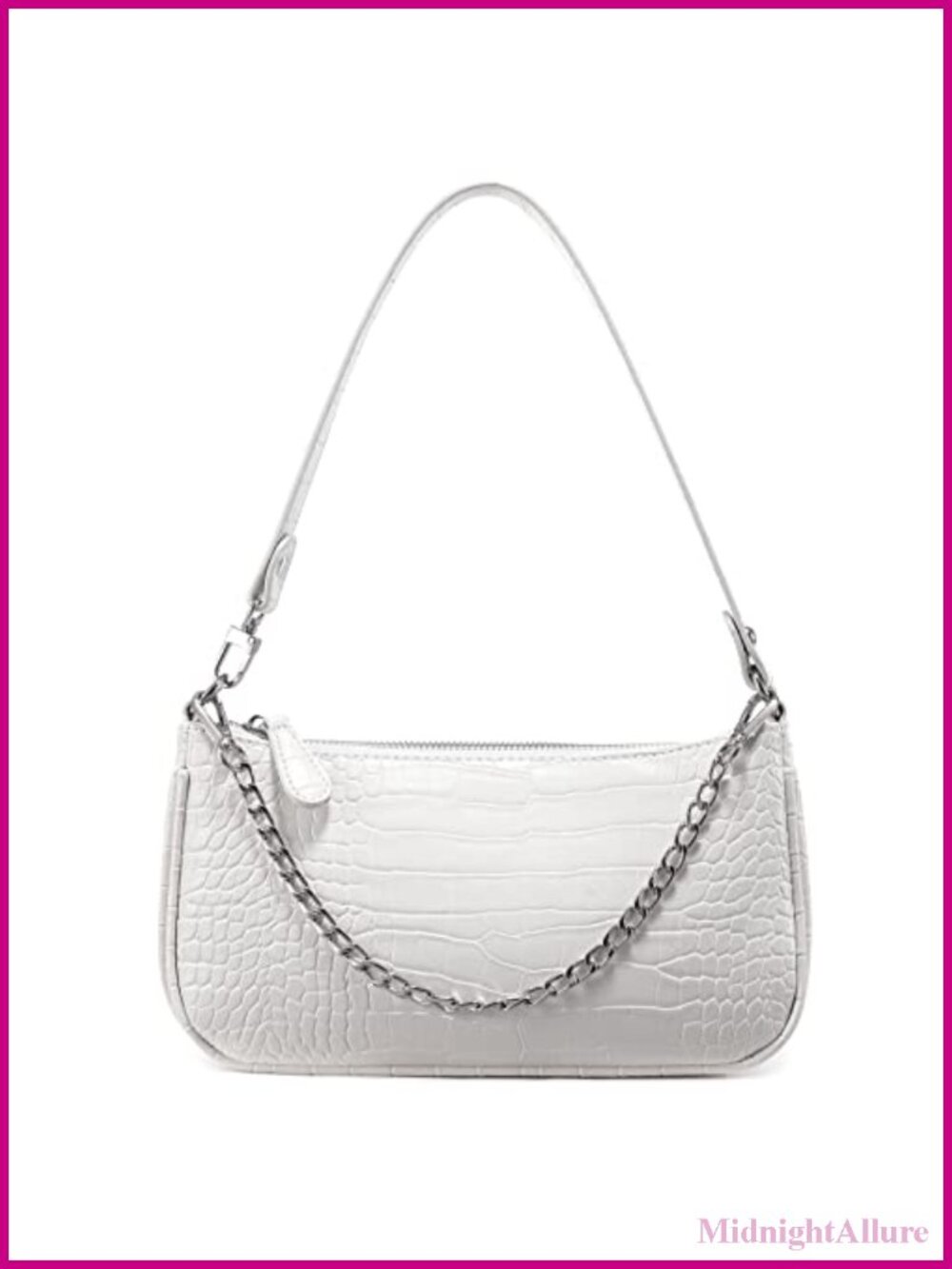 Small Retro Crocodile Pattern PU Leather Shoulder Bag Clutch Purse Tote Handbag